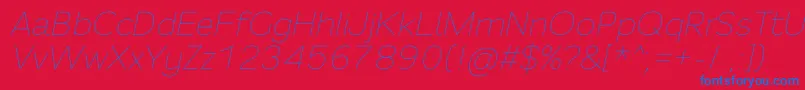 Fortheenas01Italic Font – Blue Fonts on Red Background