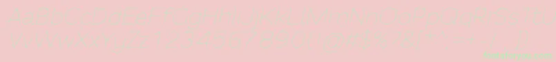 Fortheenas01Italic Font – Green Fonts on Pink Background