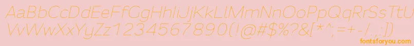 Fortheenas01Italic Font – Orange Fonts on Pink Background