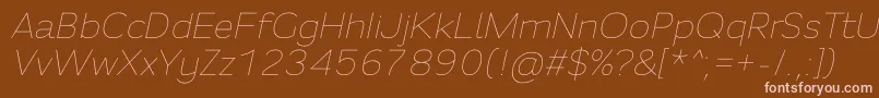 Więcej informacji o czcionce Fortheenas01Italic Czcionka Fortheenas01Italic – różowe czcionki na brązowym tle