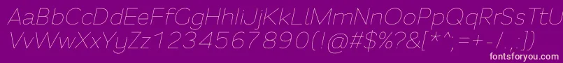 Fortheenas01Italic Font – Pink Fonts on Purple Background