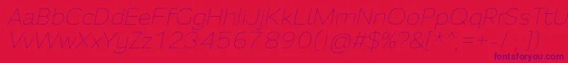 Fortheenas01Italic Font – Purple Fonts on Red Background