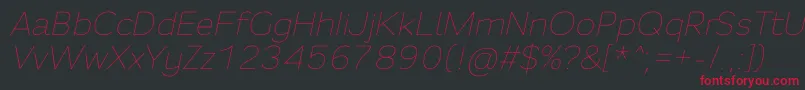 Fortheenas01Italic Font – Red Fonts on Black Background
