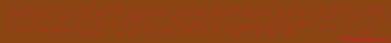 Fortheenas01Italic Font – Red Fonts on Brown Background