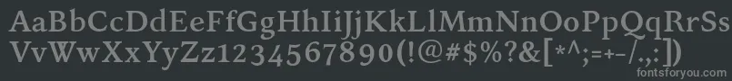 KelvinchBold Font – Gray Fonts on Black Background