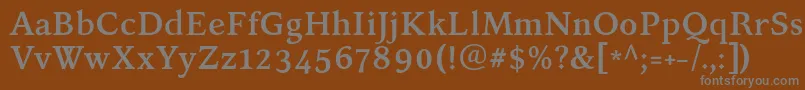 KelvinchBold Font – Gray Fonts on Brown Background