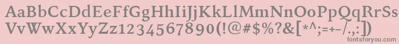KelvinchBold Font – Gray Fonts on Pink Background