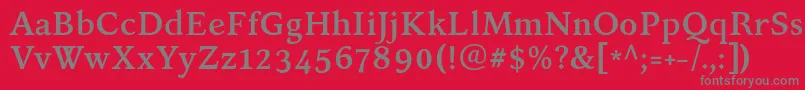 KelvinchBold-Schriftart – Graue Schriften auf rotem Hintergrund