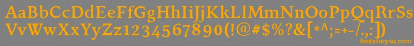KelvinchBold Font – Orange Fonts on Gray Background