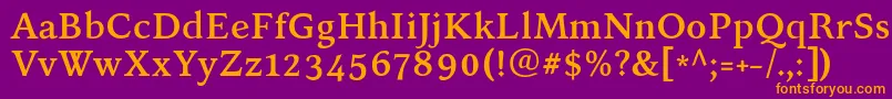 KelvinchBold Font – Orange Fonts on Purple Background
