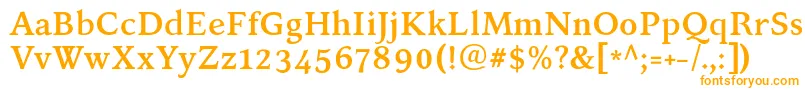 KelvinchBold Font – Orange Fonts on White Background