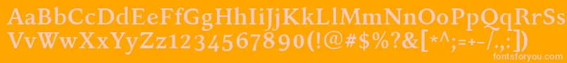 KelvinchBold Font – Pink Fonts on Orange Background