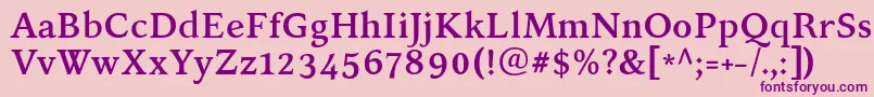 KelvinchBold Font – Purple Fonts on Pink Background