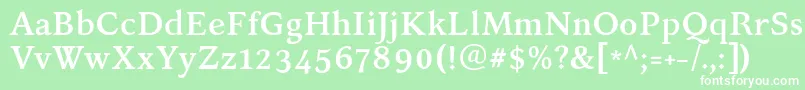 KelvinchBold-Schriftart – Weiße Schriften auf grünem Hintergrund