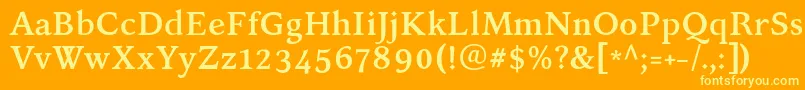KelvinchBold Font – Yellow Fonts on Orange Background