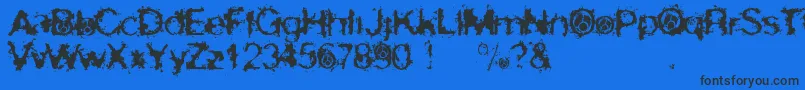 SkirulesSans Font – Black Fonts on Blue Background