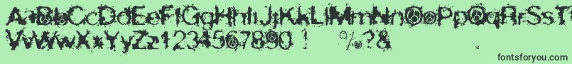 SkirulesSans Font – Black Fonts on Green Background