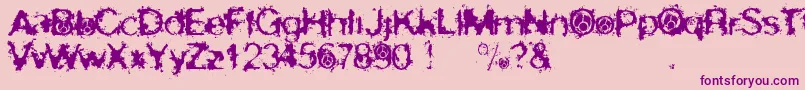 SkirulesSans Font – Purple Fonts on Pink Background