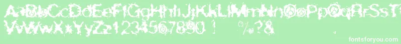 SkirulesSans Font – White Fonts on Green Background