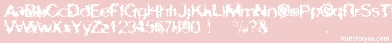 fuente SkirulesSans – Fuentes Blancas Sobre Fondo Rosa