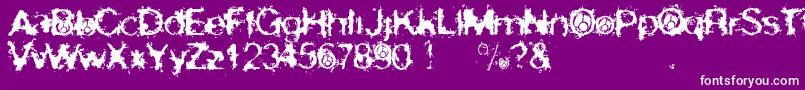 SkirulesSans Font – White Fonts on Purple Background