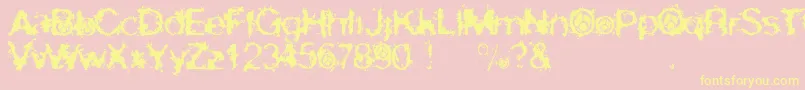SkirulesSans Font – Yellow Fonts on Pink Background