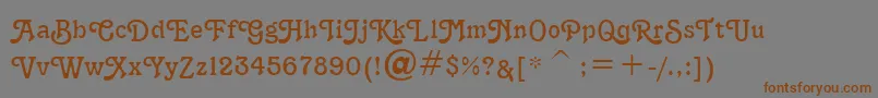 TerraNarrowNormal Font – Brown Fonts on Gray Background