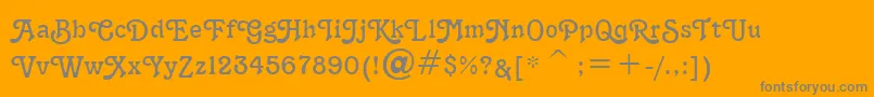 TerraNarrowNormal Font – Gray Fonts on Orange Background