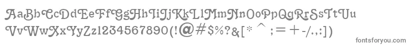 TerraNarrowNormal Font – Gray Fonts on White Background