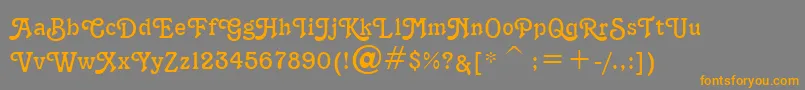 TerraNarrowNormal Font – Orange Fonts on Gray Background