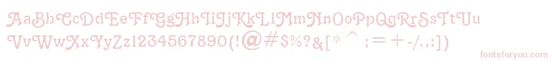 TerraNarrowNormal Font – Pink Fonts on White Background