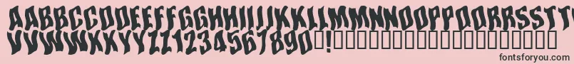 Somwhereinspace Font – Black Fonts on Pink Background
