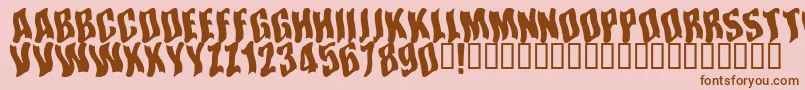 Somwhereinspace Font – Brown Fonts on Pink Background