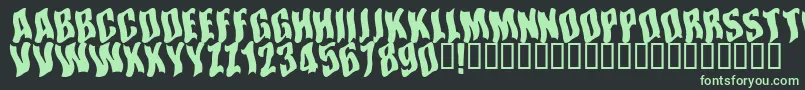 Somwhereinspace Font – Green Fonts on Black Background