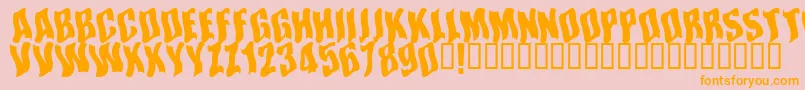 Somwhereinspace Font – Orange Fonts on Pink Background