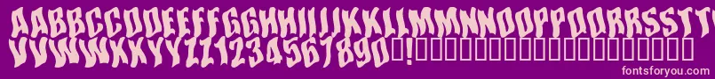 Somwhereinspace Font – Pink Fonts on Purple Background