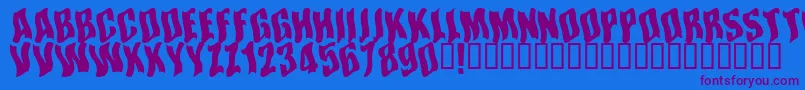 Somwhereinspace Font – Purple Fonts on Blue Background