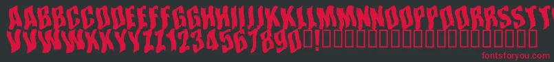 Somwhereinspace Font – Red Fonts on Black Background