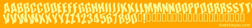 Somwhereinspace Font – Yellow Fonts on Orange Background