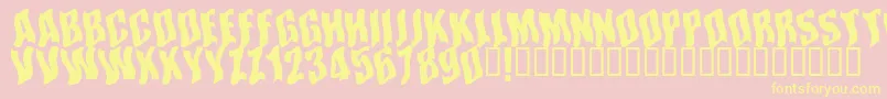 Somwhereinspace Font – Yellow Fonts on Pink Background