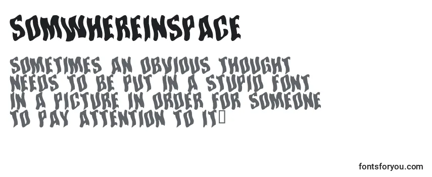 Somwhereinspace Font