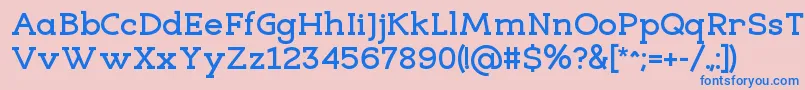 EligibleBold Font – Blue Fonts on Pink Background