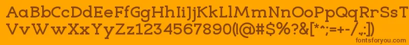 EligibleBold Font – Brown Fonts on Orange Background