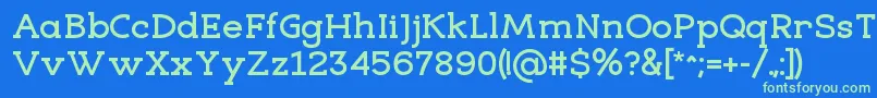 EligibleBold Font – Green Fonts on Blue Background