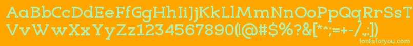EligibleBold Font – Green Fonts on Orange Background