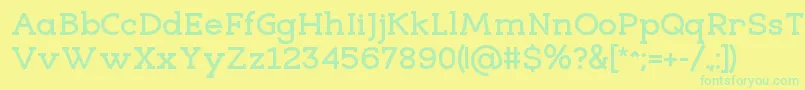 EligibleBold Font – Green Fonts on Yellow Background