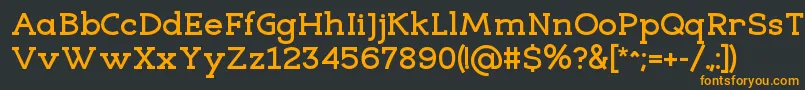 EligibleBold Font – Orange Fonts on Black Background