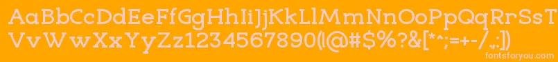 EligibleBold Font – Pink Fonts on Orange Background