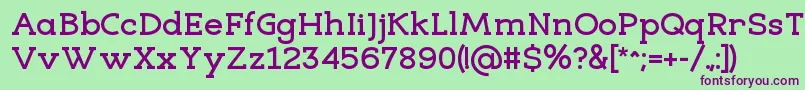 EligibleBold Font – Purple Fonts on Green Background