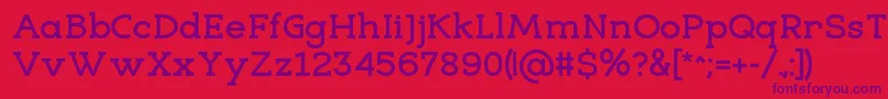 EligibleBold Font – Purple Fonts on Red Background